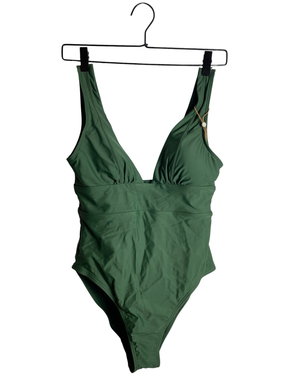 Quince Italian Plunge V-Neck One-Piece Swimsuit